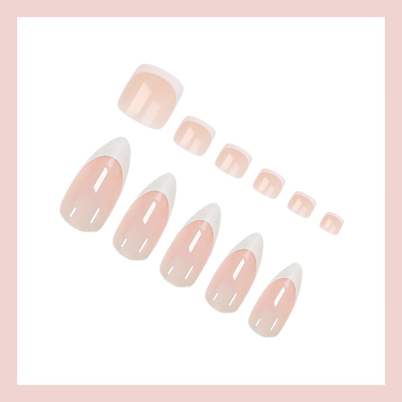 Artificial nail set with elegantly designed French manicure Kalsten