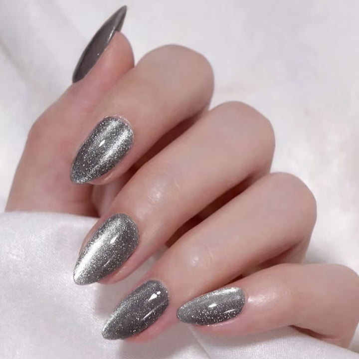 Sparkling Metallic Press-On Nails Kalsten