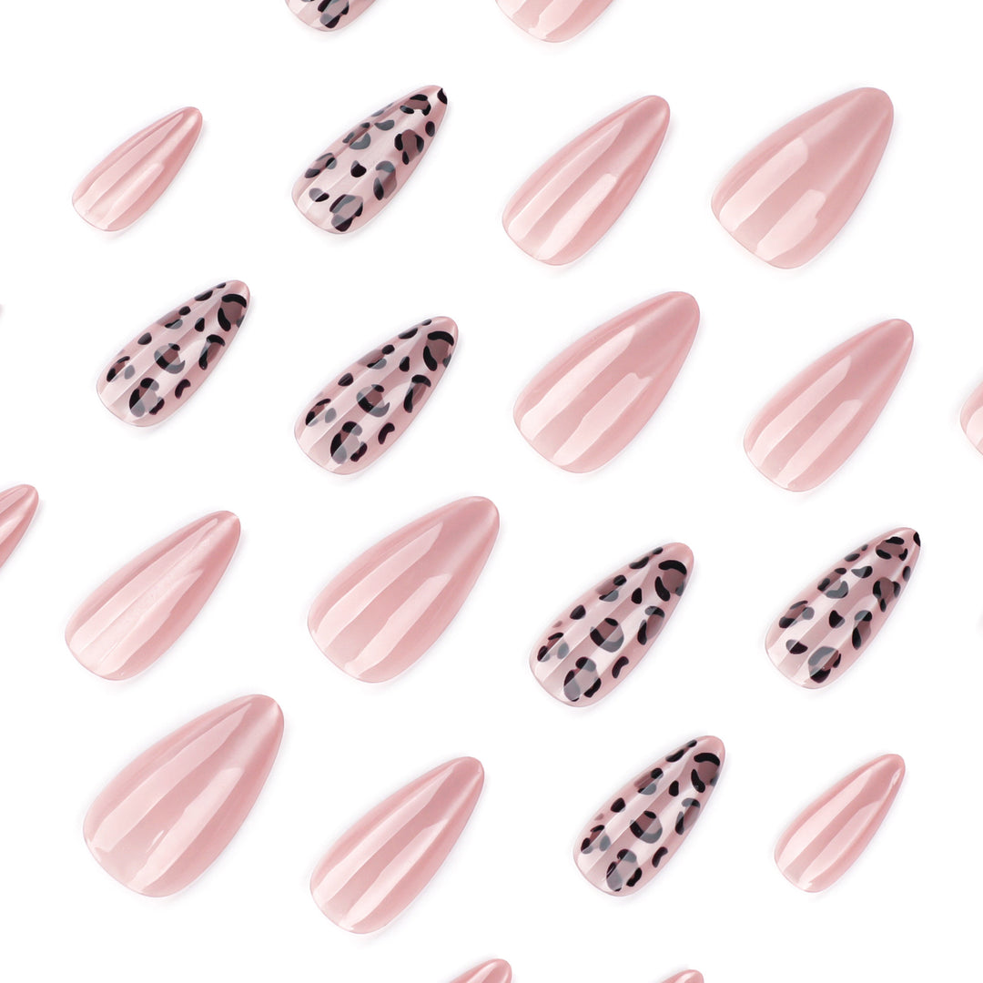 Elegant Stiletto Nail Extensions with Leopard Print Kalsten