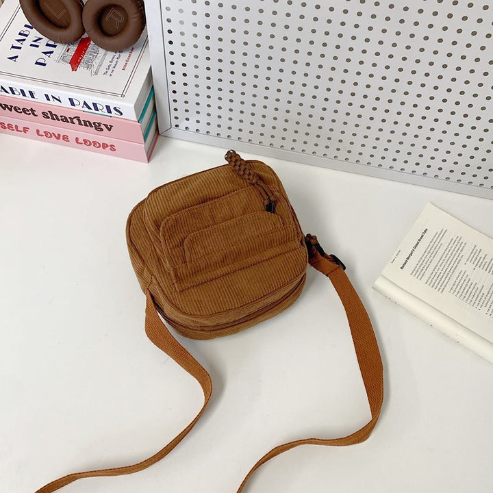 Compact Corduroy Crossbody Bag Kalsten