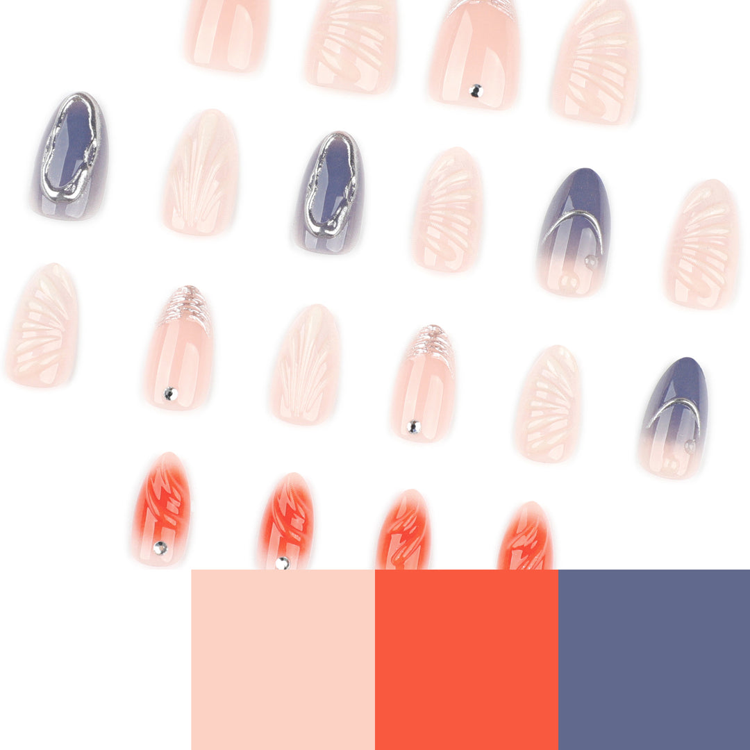 Artistic Gel Nails with Elegant Chrome Effect Kalsten