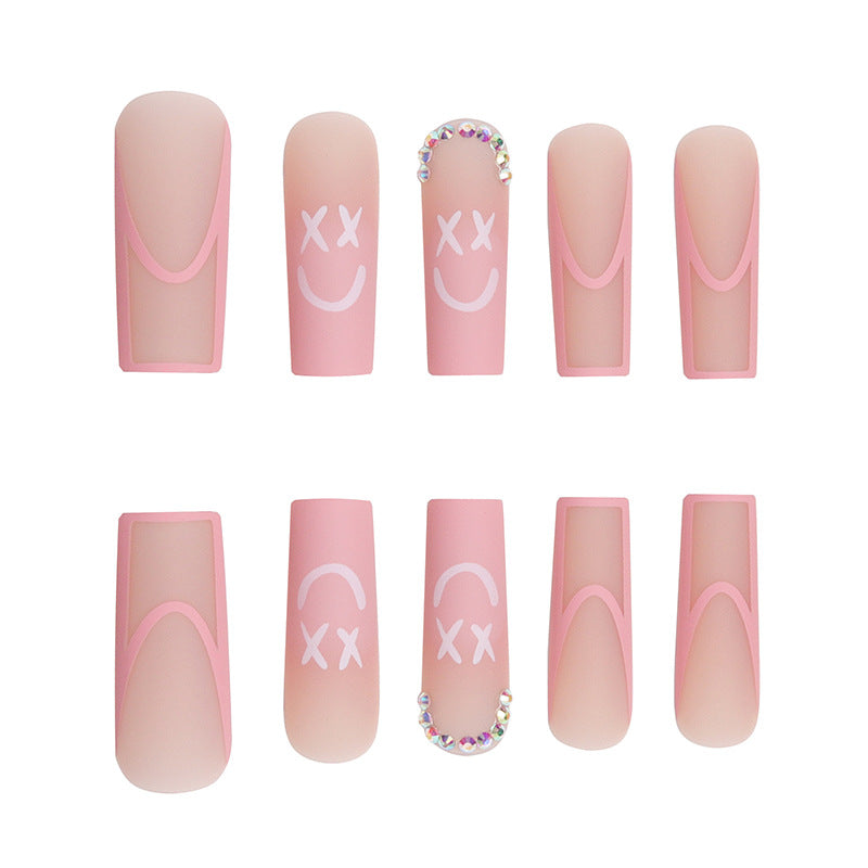 Long Square Press-On Nails with Elegant Design Kalsten