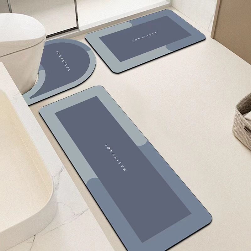 Modern Minimalist Bathroom Mat Set Kalsten
