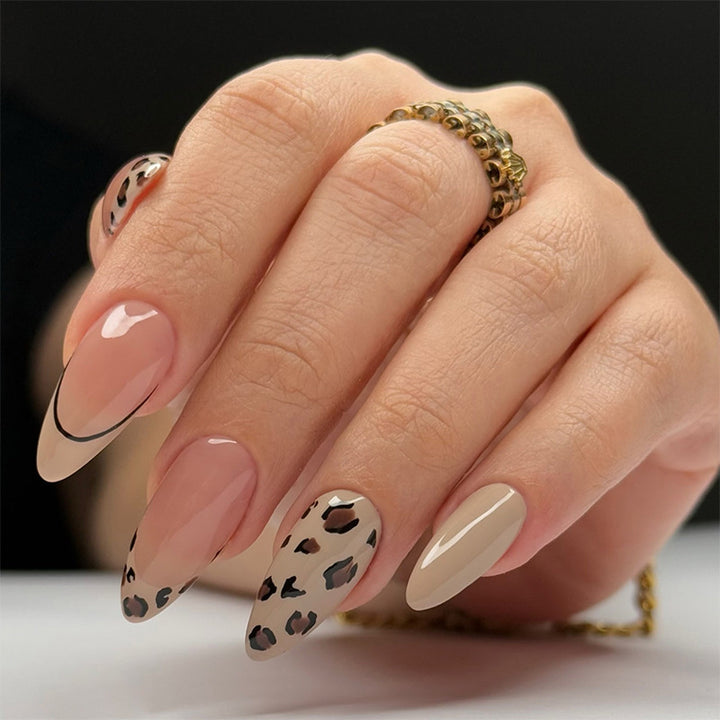Leopard Print Press-On Nail Set Kalsten