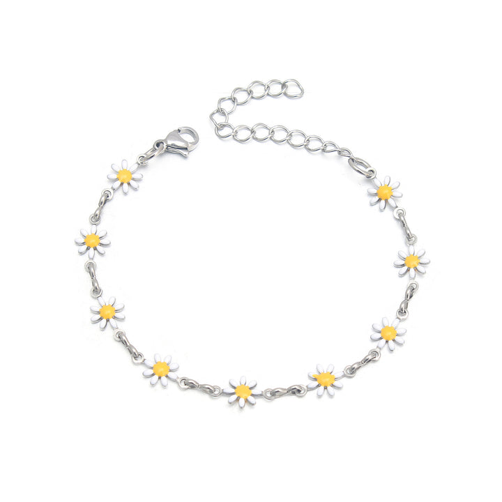 Floral Charm Chain Anklet Kalsten
