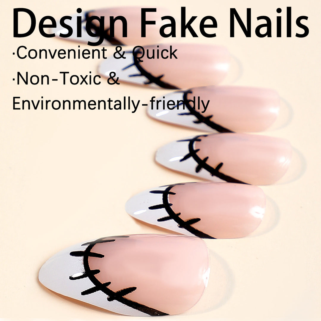 Creative nail art set with original sewing design Kalsten