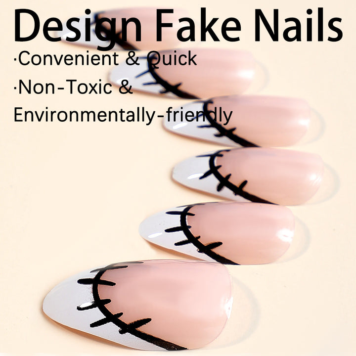Creative nail art set with original sewing design Kalsten