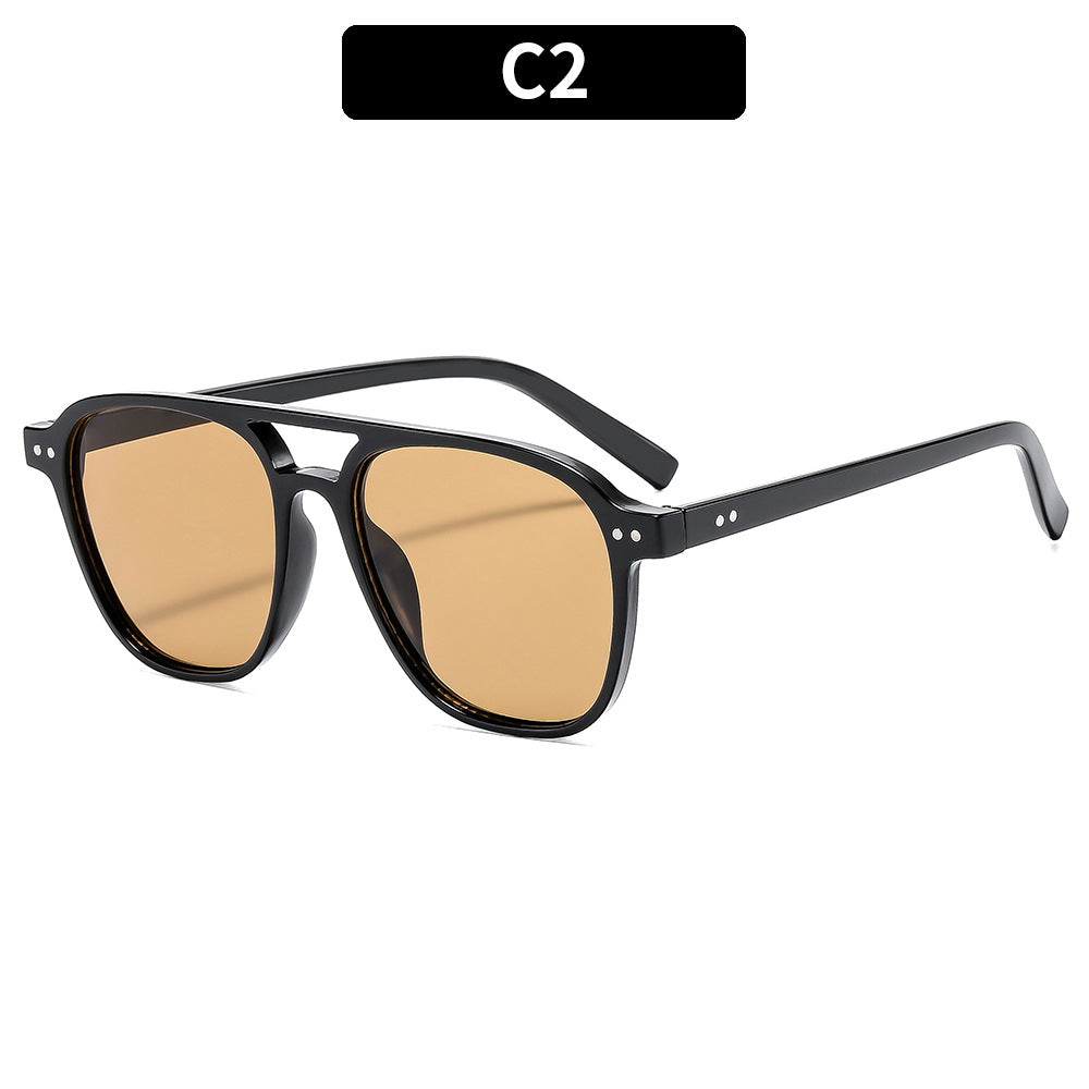 Retro Oversized Square Frame Sunglasses