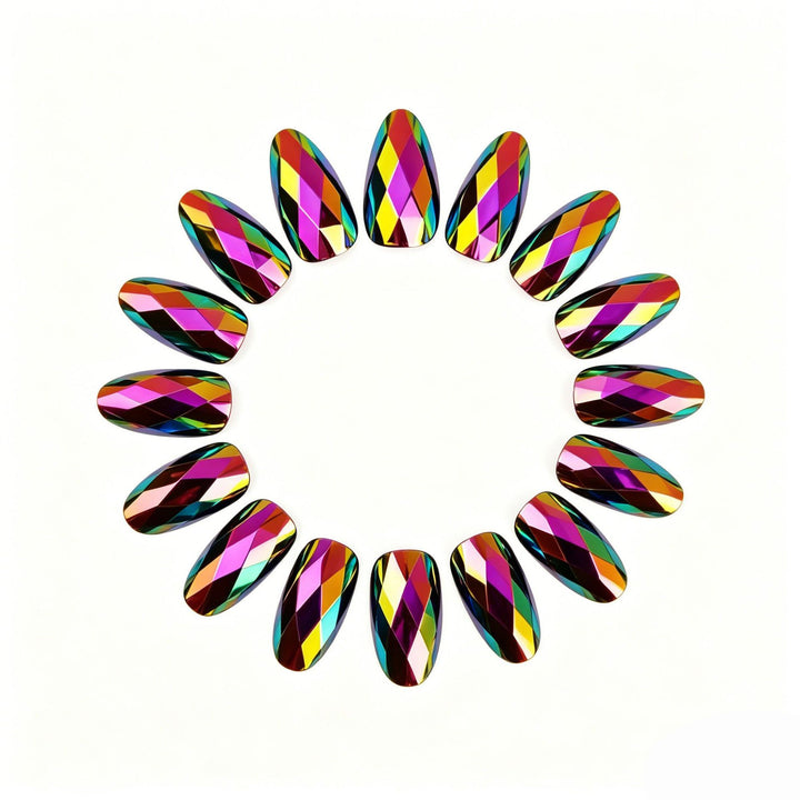 Glossy Jewel-Patterned Nail Art Kalsten