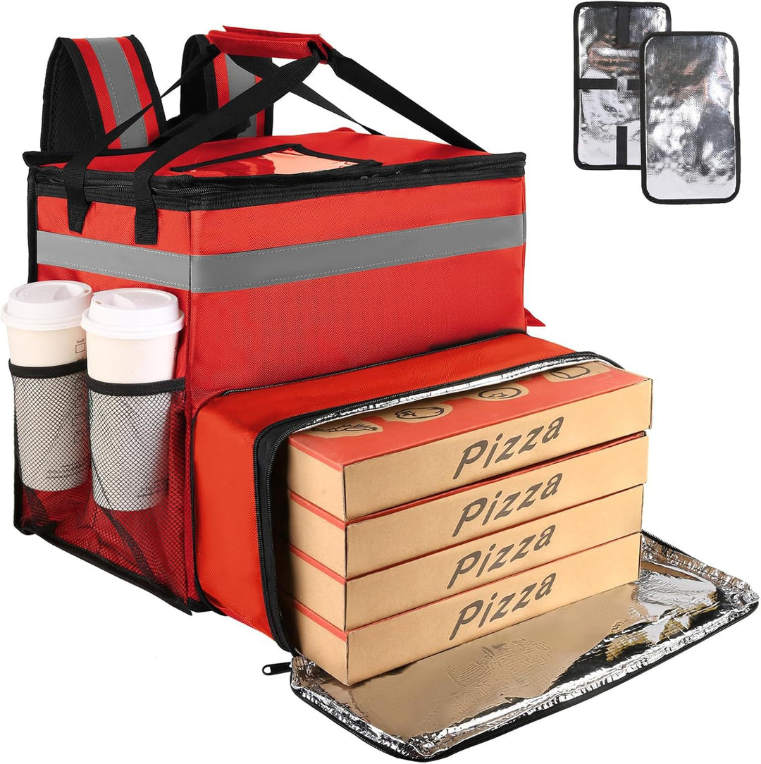 Women's Insulated Pizza Delivery Bag with Drink Holders and Reflectors Kalsten