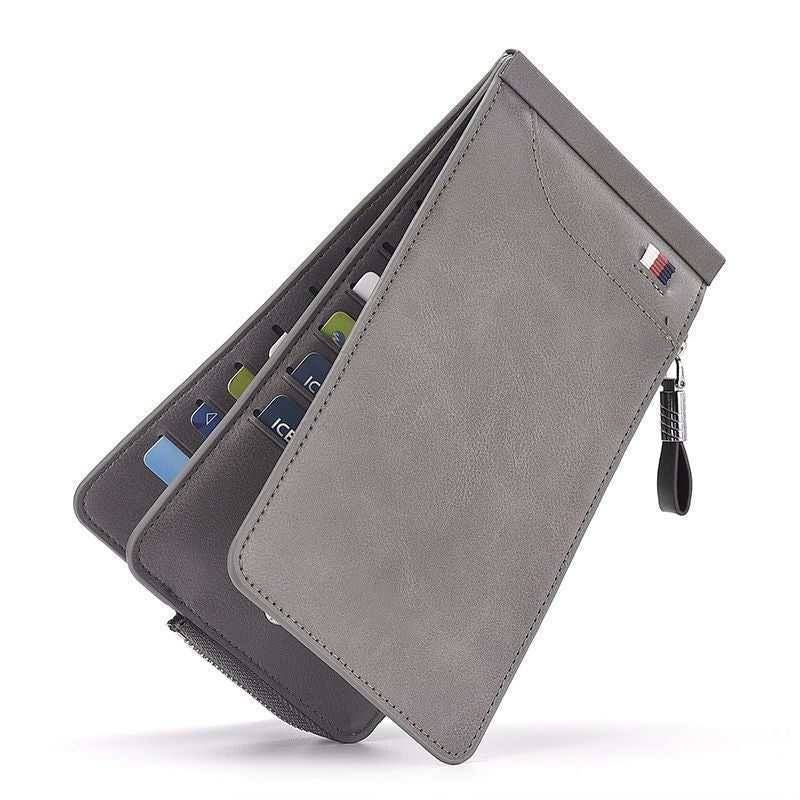 RFID-Blocking Zippered Leather Card Holder Kalsten