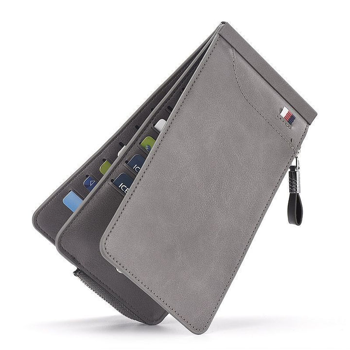 RFID-Blocking Zippered Leather Card Holder Kalsten