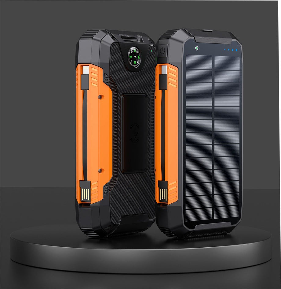 Robust Solar Powerbank with Integrated Compass and LED Lighting Kalsten