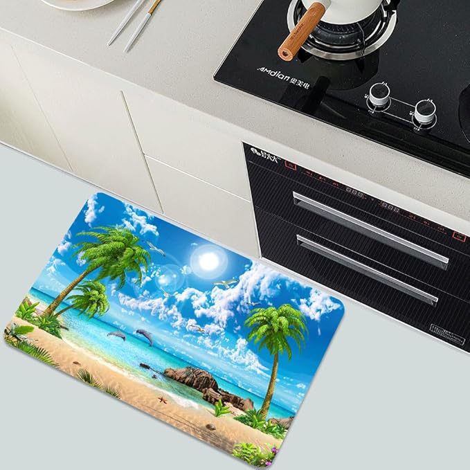 Luxurious Leaf Pattern Bath Mat