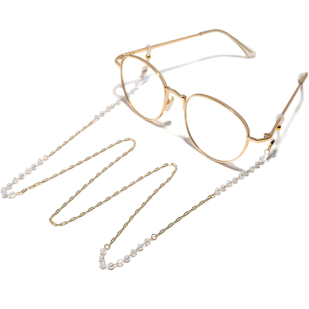 Crystal and Pearl Beaded Eyewear Chain Kalsten