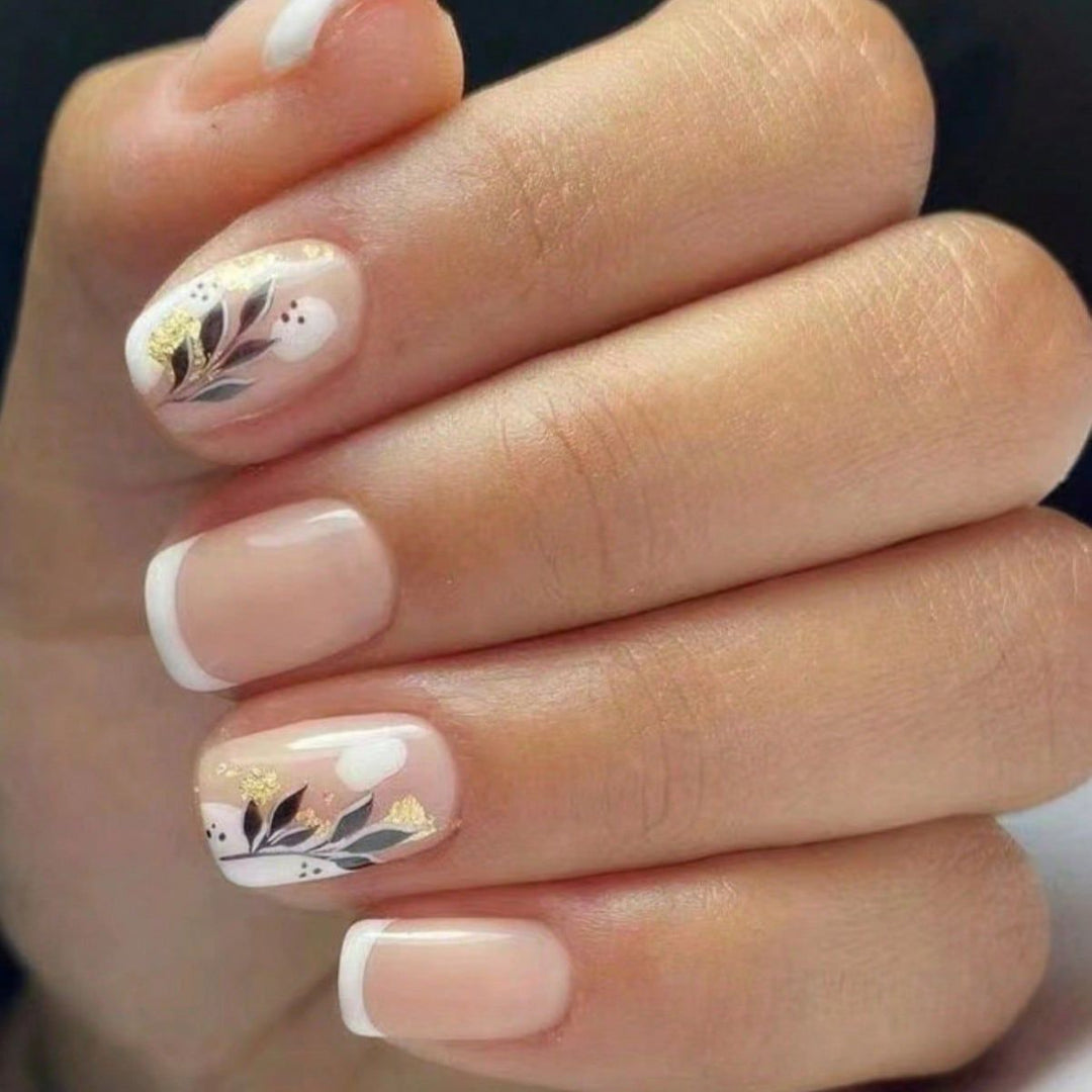 Artistic Nail Art Kit with Botanical Designs