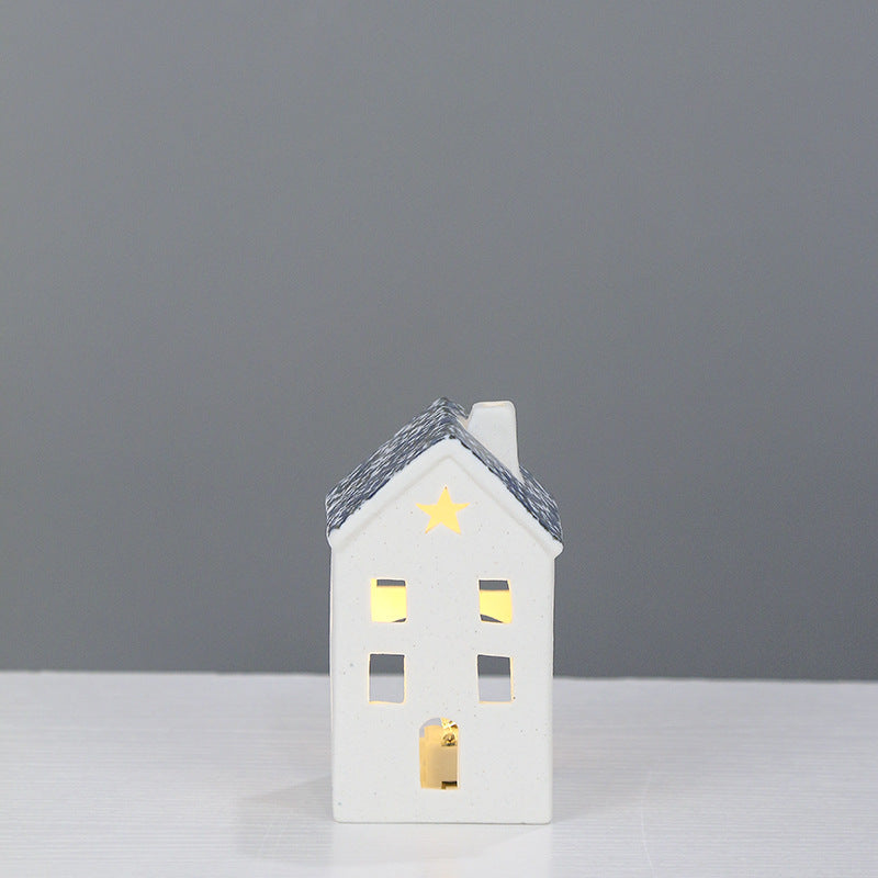 Decorative Ceramic House Lantern Kalsten 1790310186