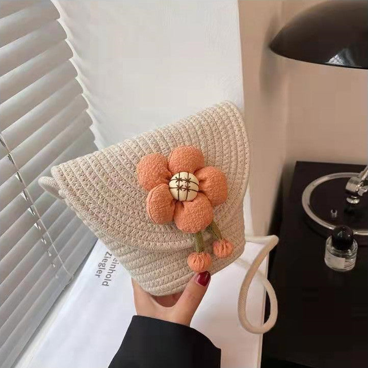 Handbag with 3D flower appliqué Kalsten