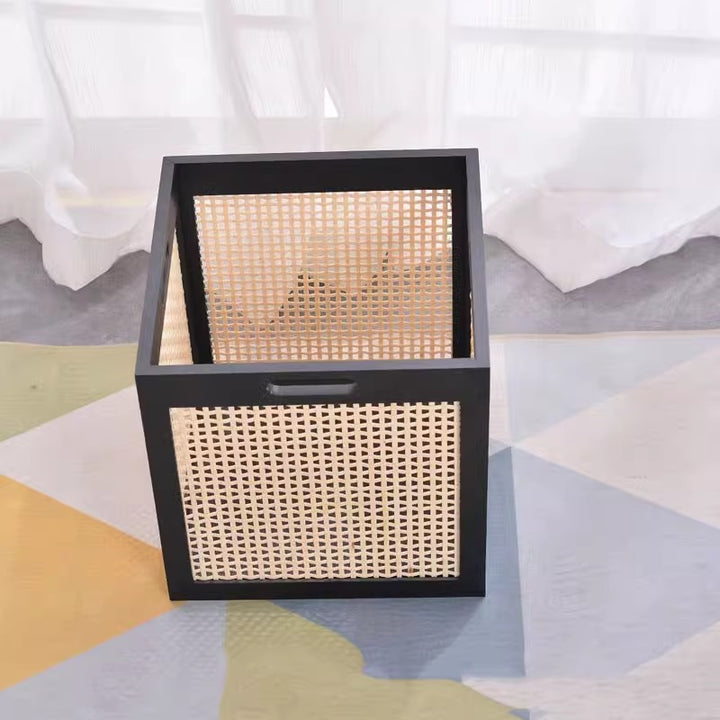 Rectangular Natural Wood Storage Basket Kalsten