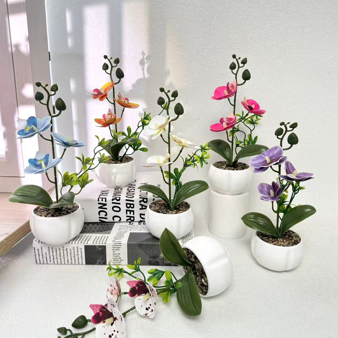 Elegant Artificial Orchid Plant for Decorative Home Display