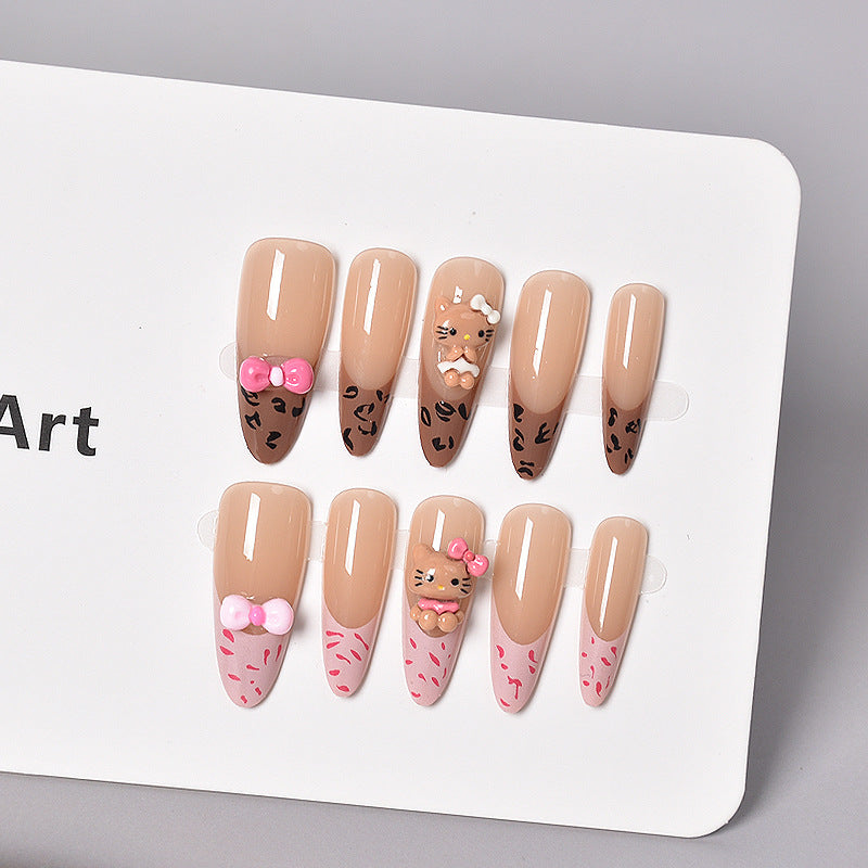 Glamorous Heart-Themed Press-On Nail Set Kalsten