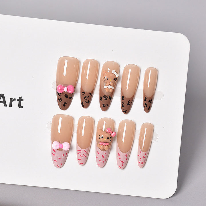 Glamorous Heart-Themed Press-On Nail Set Kalsten
