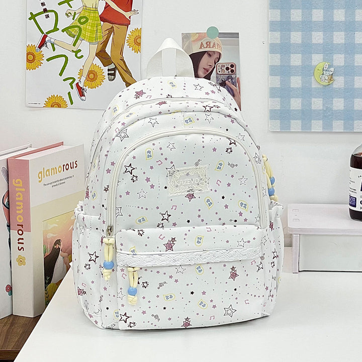 Playful Star-Printed School Backpack Kalsten