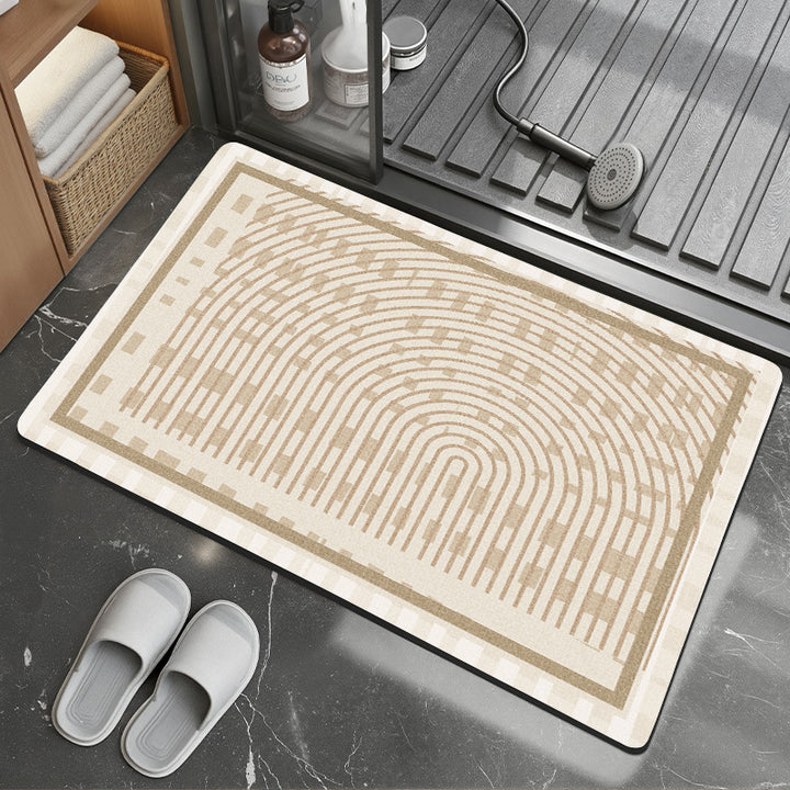 Textured Geometric Bath Mat Kalsten