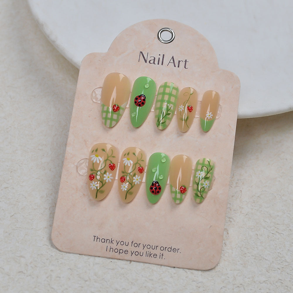 Artistic Natural Press-On Nails Set Kalsten