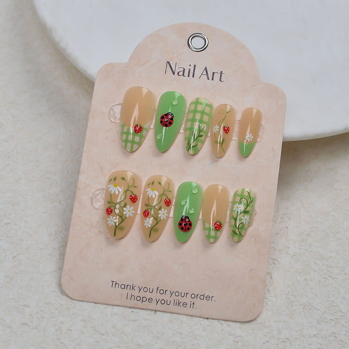 Artistic Natural Press-On Nails Set Kalsten
