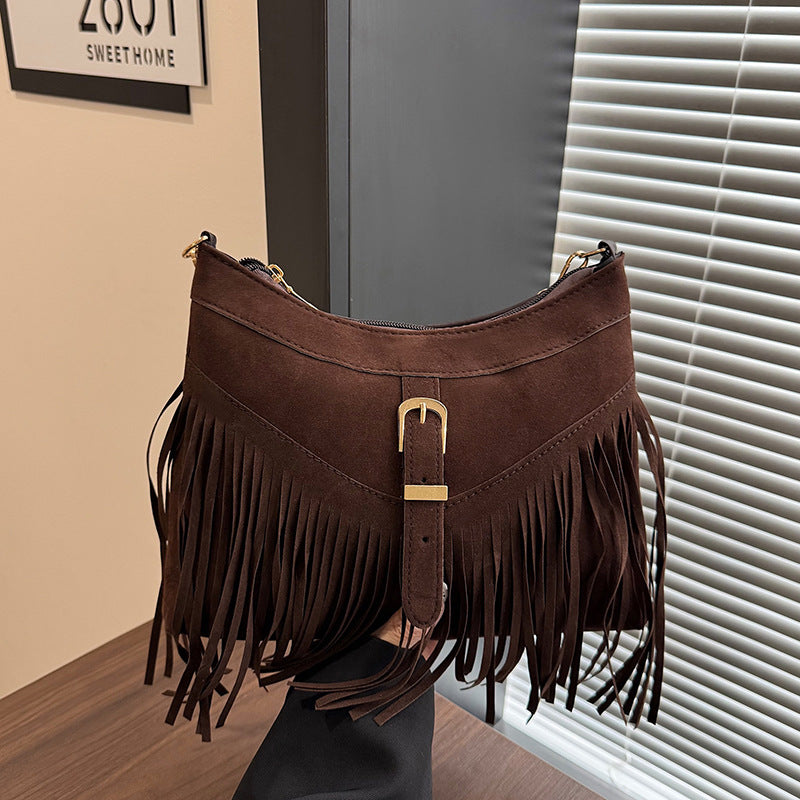 WoSuede Fringe Crossbody Bag Kalsten