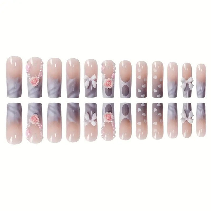 Decorative Heart-Themed Nail Wraps Kalsten