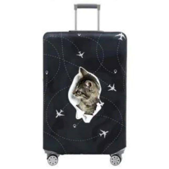 Women's hard shell suitcase with playful cat motif Kalsten