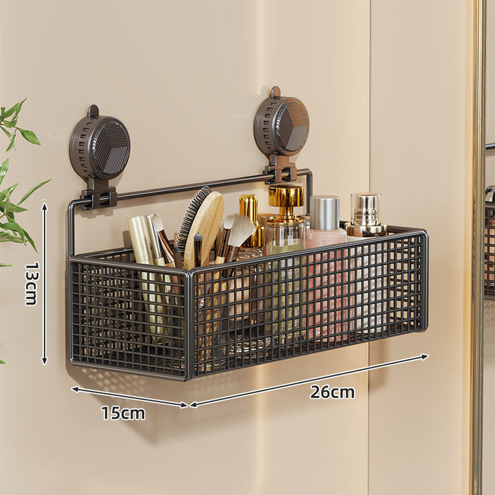 Suction-Mount Vertical Mesh Cosmetic & Toiletry Organizer