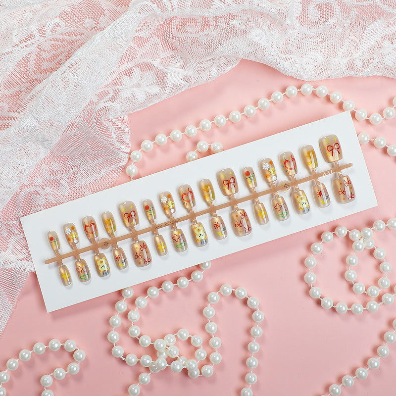 Artistic Decorative Press-On Nail Art Set
