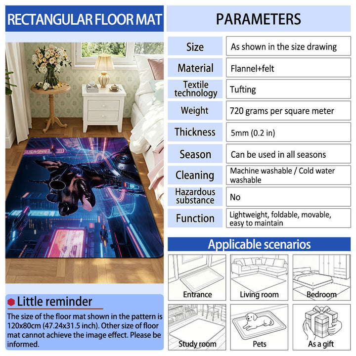 Cartoon-Themed Area Mat