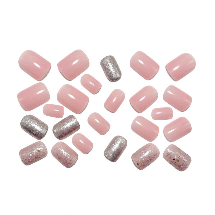 Acrylic nail set with glitter and gradient effects Kalsten
