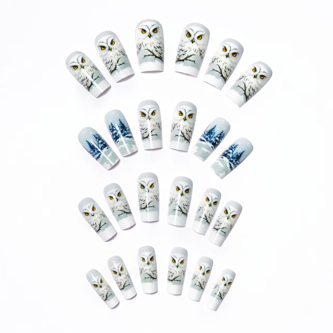 Artificial nails with owl design Kalsten
