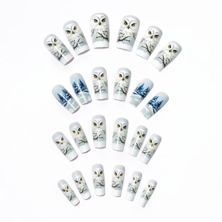 Artificial nails with owl design Kalsten