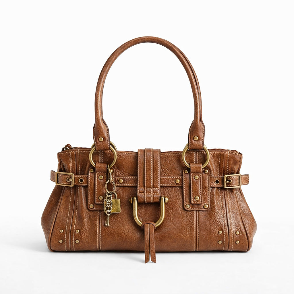 Elegant Textured Leather Handbag