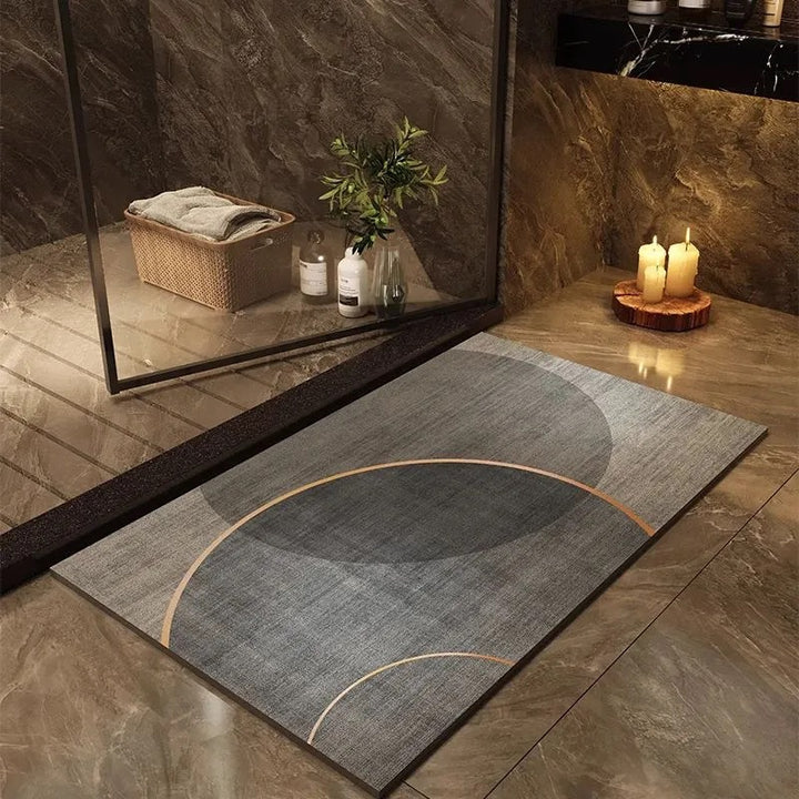 Modern Geometric Bath Mat Kalsten