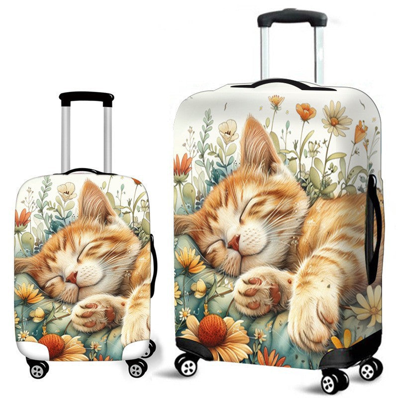 Unisex hard-shell travel suitcase with creative giraffe motif Kalsten