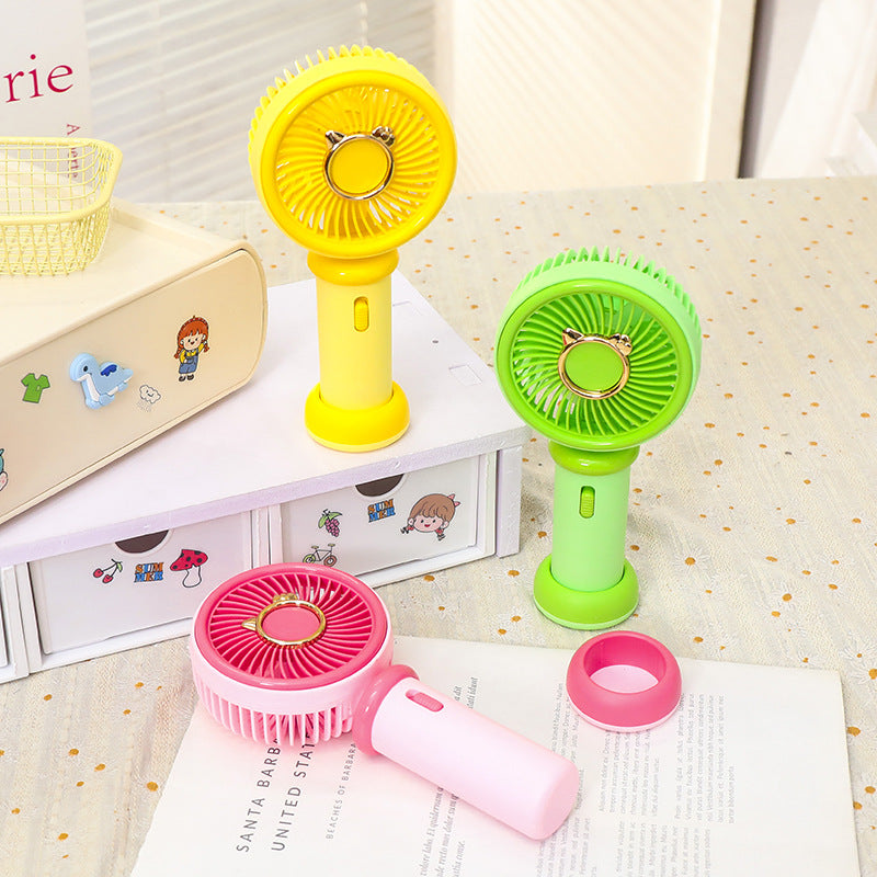 Women Portable Handheld Fan with Cute Cat Design Kalsten