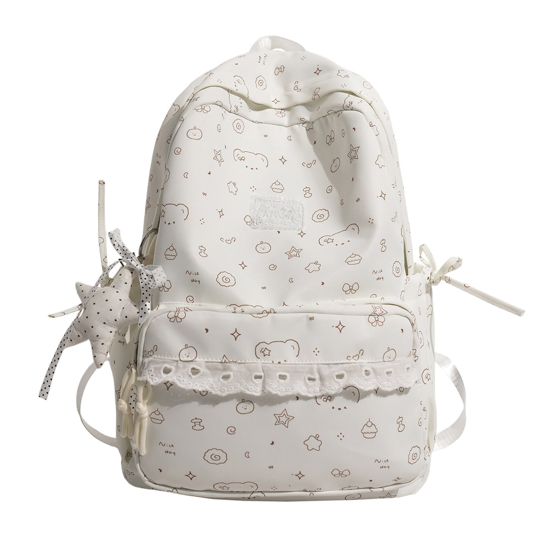 Playful Cartoon Patterned School Backpack Kalsten