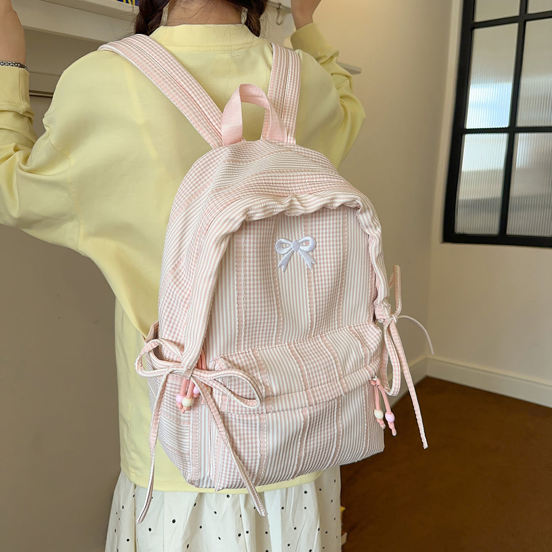 Cute Decorative Bow-Embellished Backpack Kalsten