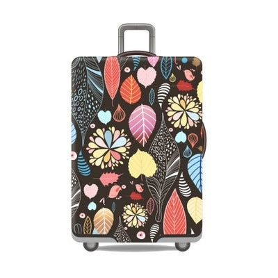 Tropical Leaf Print Hard Shell Luggage Kalsten