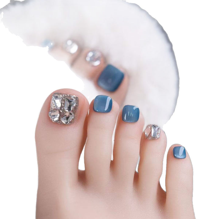 Decorative Crystal-Accented Toe Nail Art Kalsten