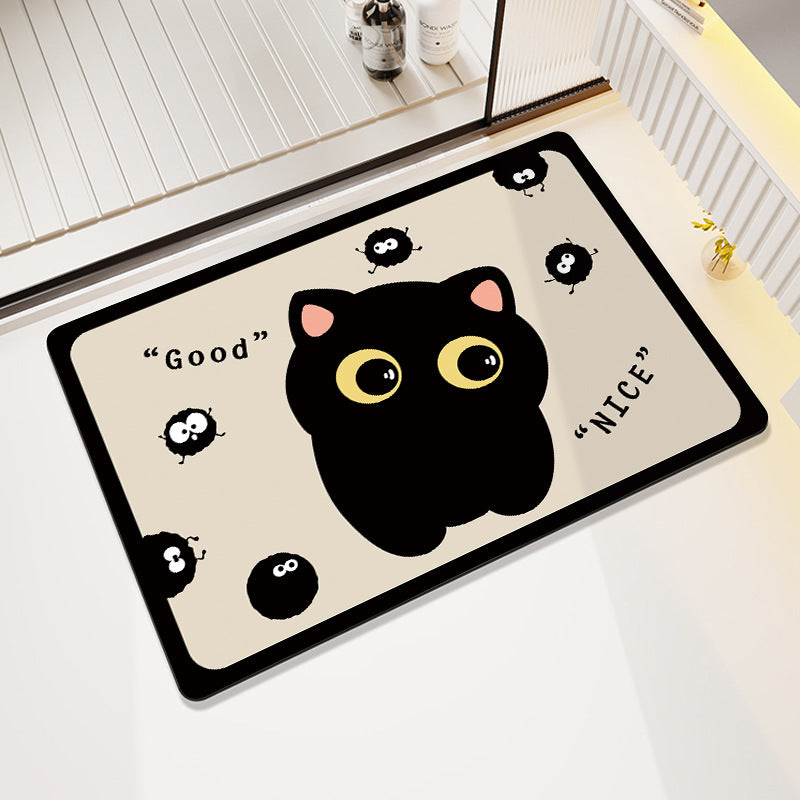 Playful Cartoon-Themed Bathroom Rug Kalsten