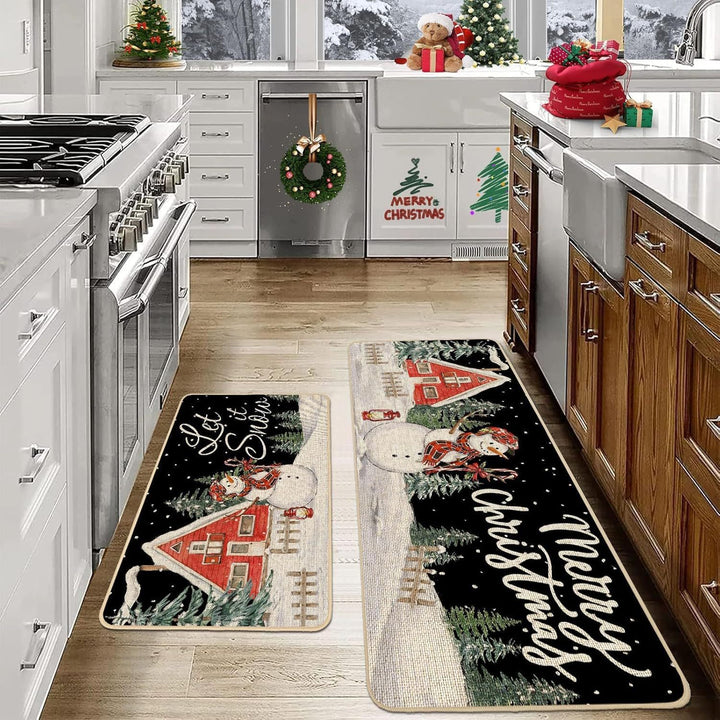 Festive Holiday Kitchen Runner Mat Kalsten