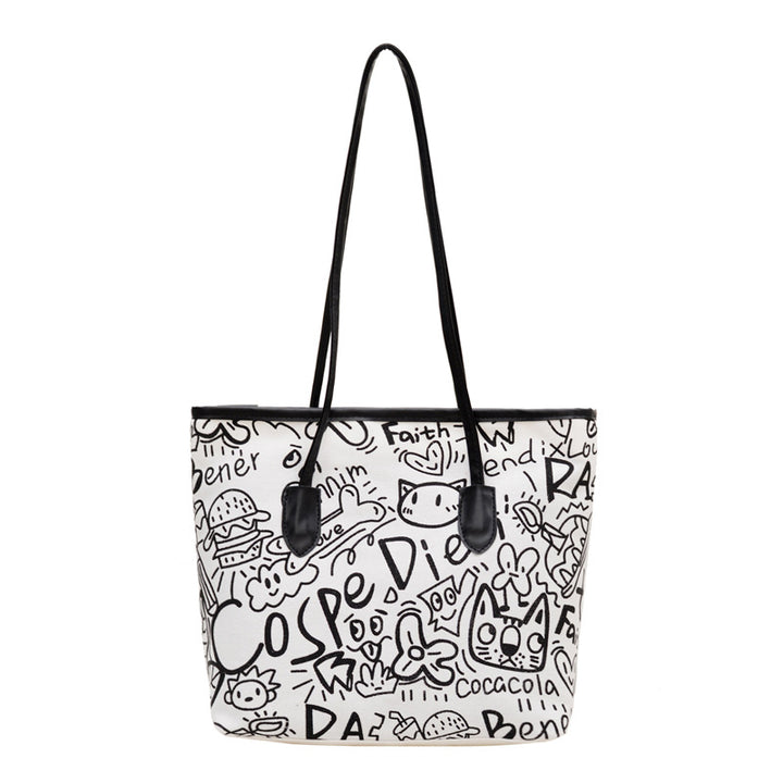 WoArtistic Graphic Print Shoulder Tote Bag Kalsten